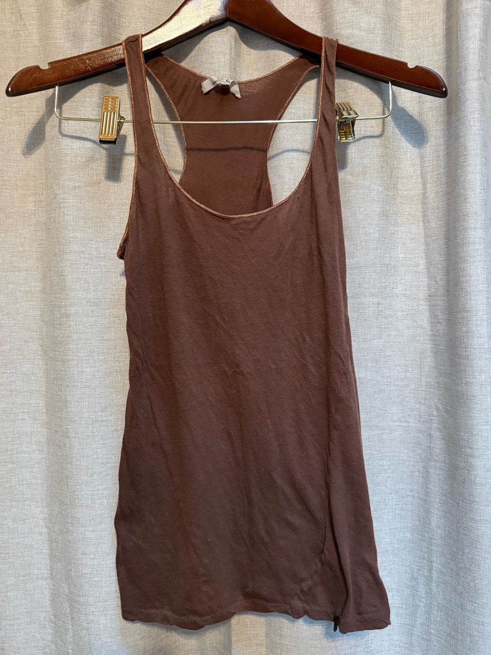 Rule No. 925 Brown Racerback Tank Top
